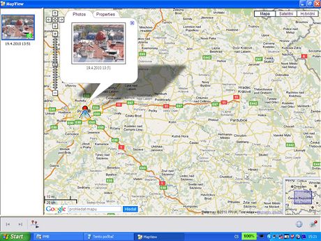 Sony Cyber-shot HX5V - GPS - zkladn mapa