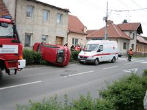 Dopravn nehoda v brnnsk sti Komn na ulici Hlavn.