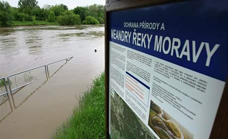 Rozvodnn Morava v Rohatci na Hodonnsku.