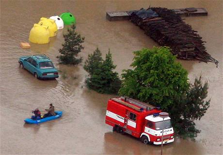 Záplavy z letadla - Troubky (18. kvtna 2010)