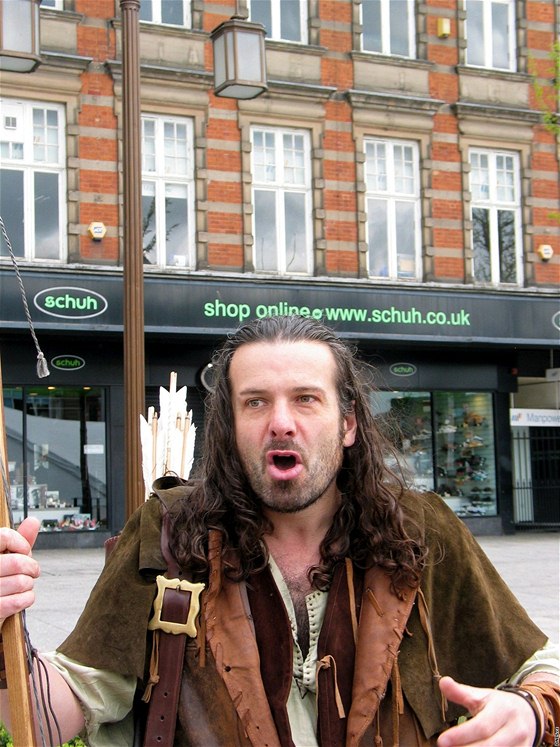 Velká Británie, Robin Hood - prvodce Nottinghamem, pvodn herec Robina Hooda v seriálu