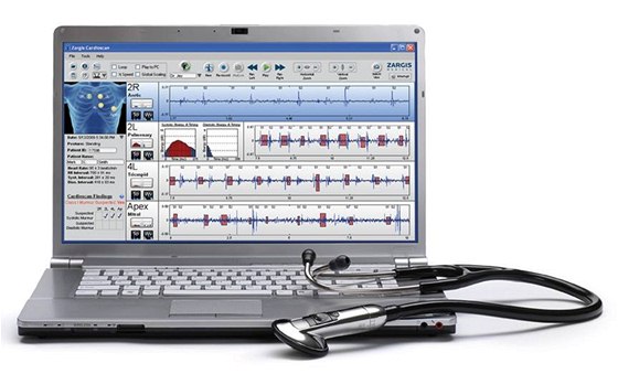 Speciální program pro záznam a analýzu zvuk ze stetoskopu  Littmann 3200