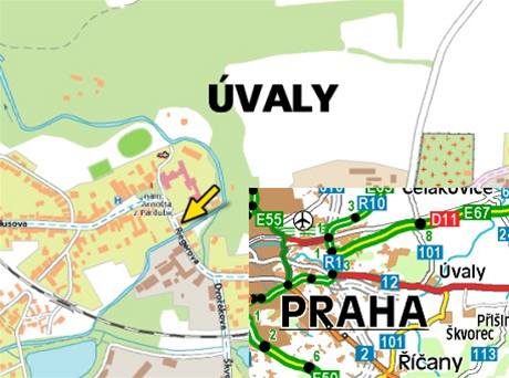 mapa -uvaly