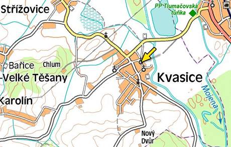 Mapa Kvasic