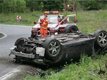 Pi automobilovch zvodech na Berounsku vltl vz mezi divky