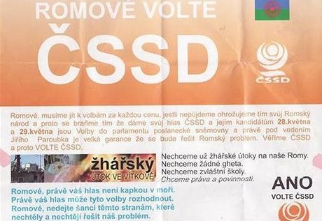 Plakát Romské demokratické sociální strany