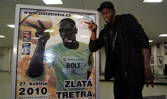 Usain Bolt si po píletu do Ostravy, djit mítinku Zlatá tretra, neodpustil tradiní vtípky.
