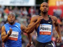 GIGANT. Asafa Powell (vpravo) na mtinku Zlat tretra