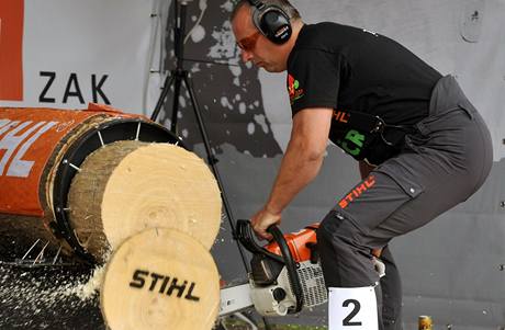 Jan Kamr z Oplotu u Petic ee topolov blok na as pi discipln Stihl Stock Shaw