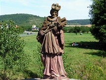 Nmecko, socha na  most u Werbachu na cyklostezce Wertheim-Tauberbischofsheim