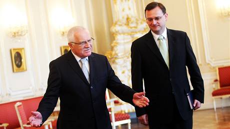 Václav Klaus a Petr Neas na Praském hrad (31. kvtna 2010)