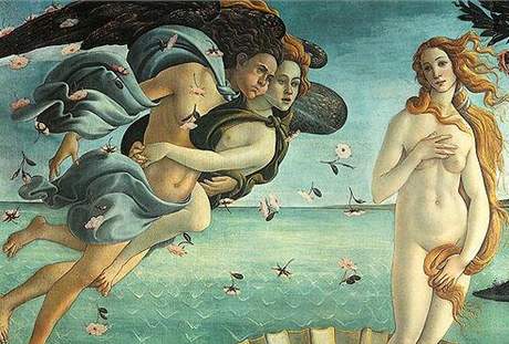 Obraz Zrození Venue od Botticelliho sice lidé na obloze neuvidí, planetu nesoucí jméno ímské bohyn ano. K tomu jet ti dalí planety a stanici ISS.