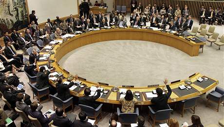 Hlasování Rady bezpenosti OSN. Ilustraní snímek.