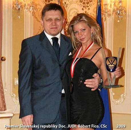 Slovensk modelka Eva Martinkov a premir SR Robert Fico