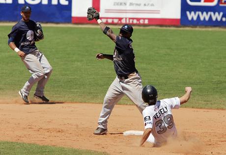 Momentka z baseballovho utkn Draci Brno - Minolta Pioniers.