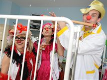 Dtt klauni vystoupili v brnnsk Dtsk nemocnici.