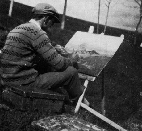 Spisovatel, vtvarnk a bohm Josef Kocourek (1909-1933); nedatovan snmek