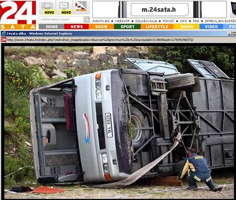 V Chorvatsku havaroval autobus s 38 echy. (19. ervna 2010)