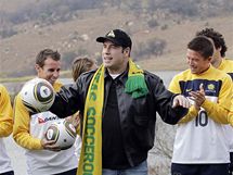 John Travolta se setkal s autralskmi fotbalisty