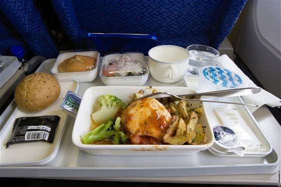 Jídlo v letadle - ilustraní foto