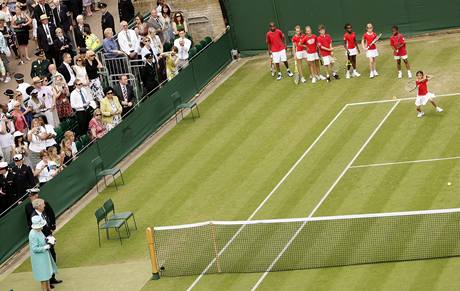Anglick krlovna Albta II. na tenisovho Wimbledonu
