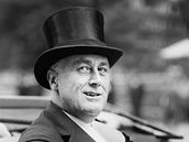 Americk prezident Franklin Delano Roosevelt na snmku z roku 1929.