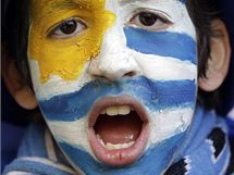 URUGUAY! Fanouek podporuje Uruguay v osmifinle mistrovstv svta