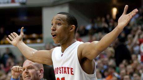 Evan Turner v dresu univerzity Ohio State Evan Turner v dresu univerzity Ohio State