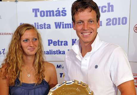 Petra Kvitov a Tom Berdych po pletu z Wimbledonu 2010