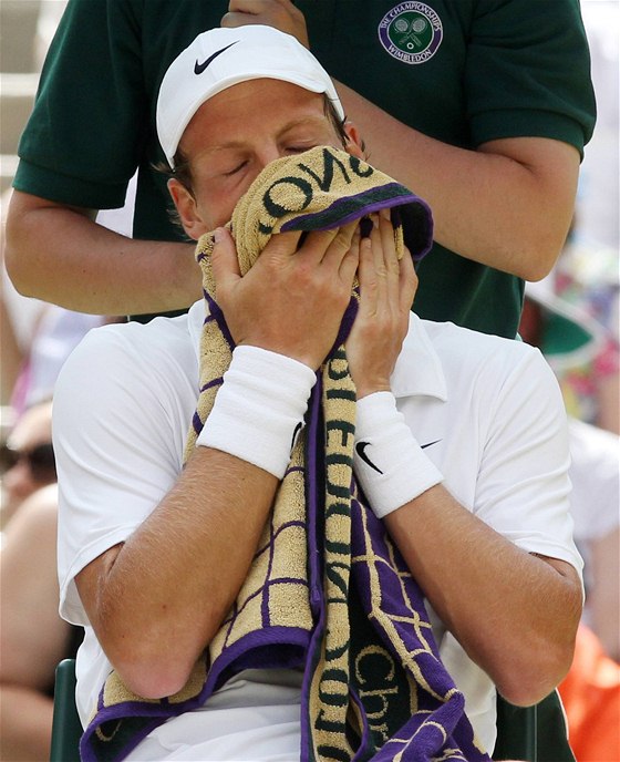 Tomá Berdych ve finále Wimbledonu