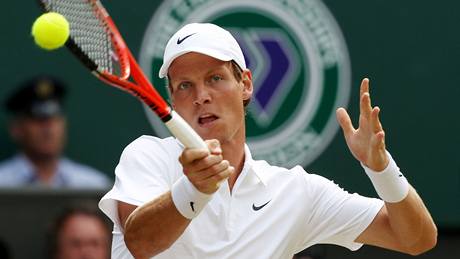 Tomá Berdych v semifinále Wimbledonu