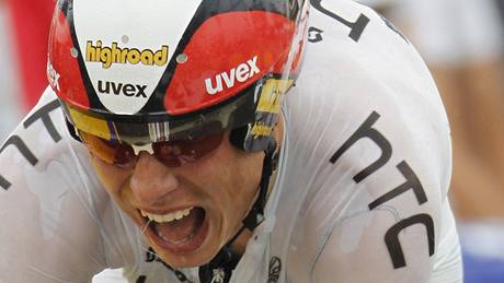 Tony Martin na trati úvodní asovky na Tour de France