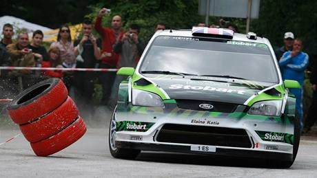 Matthew Wilson na fordu pi Bulharské rallye.