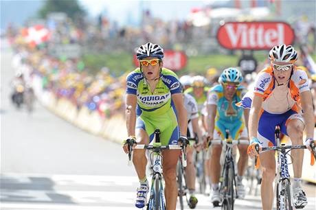 TOP VSLEDEK. Roman Kreuziger (vlevo) dojel v osm etap Tour de France na 4. mst.