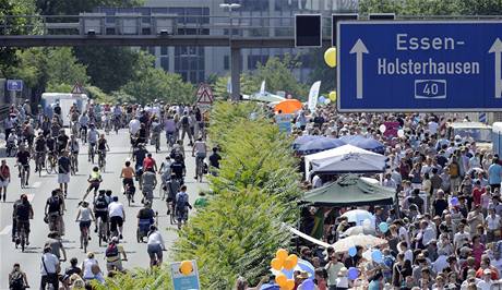 Festival na 60 kilometrech frekventovan nmeck dlnice A40