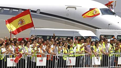 panlské fotbalisty vítali i pracovníci letit v Madridu.