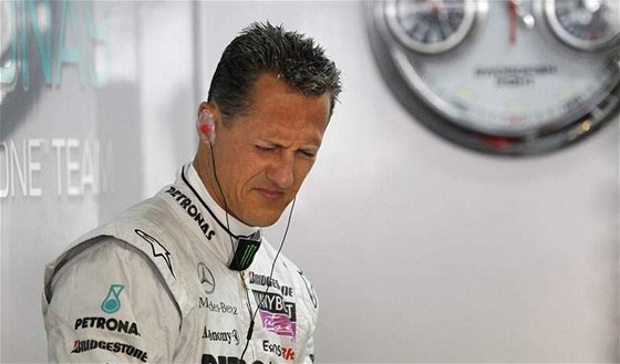 Michael Schumacher po kvalifikaci na Velkou cenu Nmecka