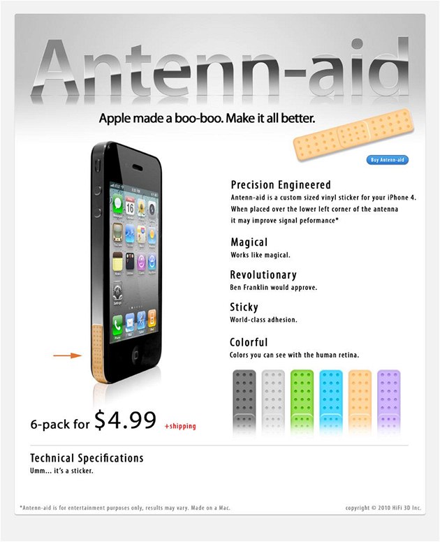 Antenn-aid - zázraná náplast pro iPhone 4