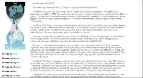 Wikileaks zveejnila tajn dokumenty o vlce v Afghnistnu (25. ervence 2010)