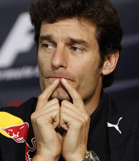 MMark Webber na tiskov konferenci ped VC Nmecka