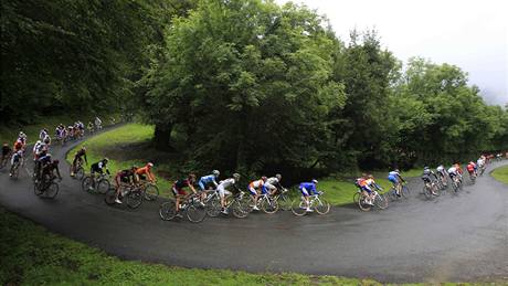 Peloton bhem 17. etapy Tour de France