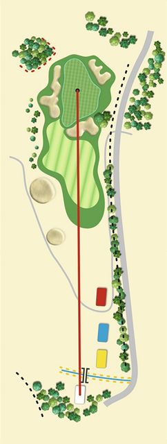 Golfov hit Old Course v eladn, jamka . 3, nkres.