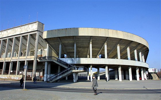 Strahovský stadion v Praze.