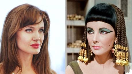 Angelina Jolie a Elizabeth Taylorová v roli Kleopatry Angelina Jolie a Elizabeth Taylorová v roli Kleopatry