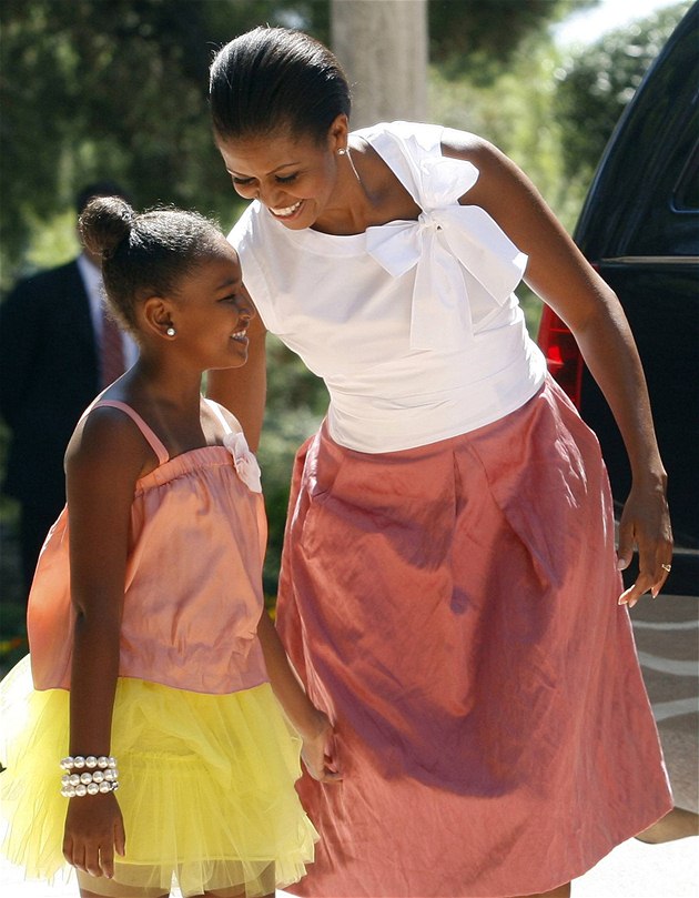 První dáma USA Michelle Obamová s dcerou na dovolené ve panlsku