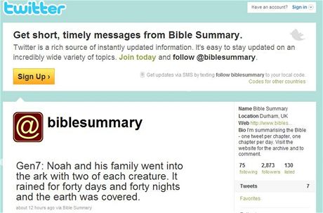 Bible na Twitteru