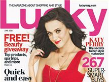 Americk zpvaka Katy Perryov na tituln stran asopisu Lucky.