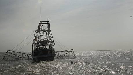 Poprvé od dubnové nehody vyrazili rybái ze zátoky Bastian na lov krevet  (16. srpna 2010)