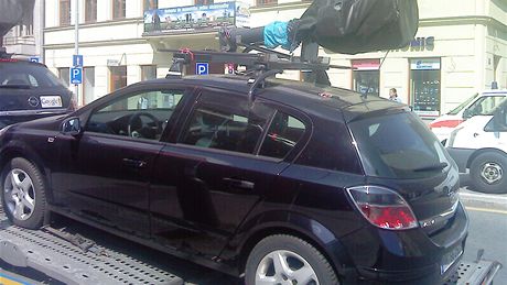 Google auta odjídí na Slovensko (foceno mobilním telefonem)