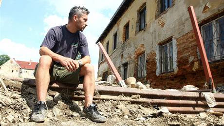 Dm Jiího Jeábka zniený povodní na Liberecku